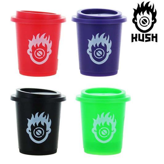 Lot de 18 Boites en plastique Kush avec mini Grinder – détail 2