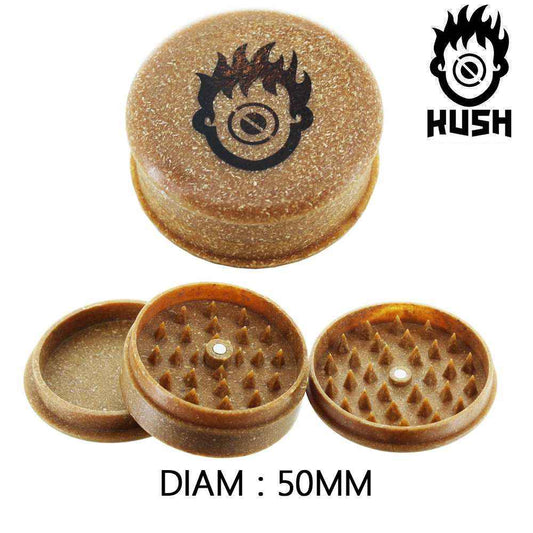 Boîte de 12 Grinders en chanvre 50 mm Kush Bong Organic