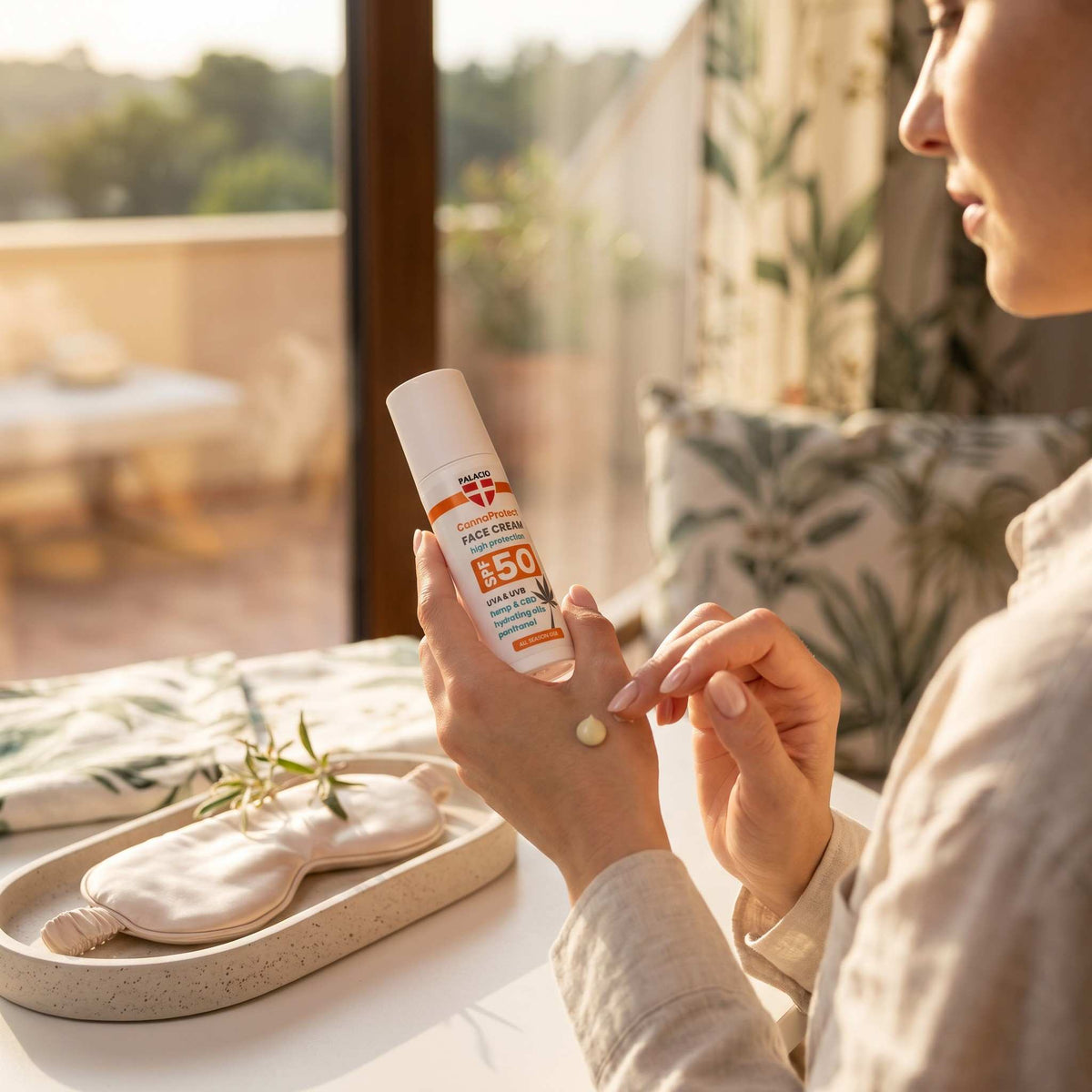 CannaProtect Crème Visage SPF50 au Chanvre & CBD, 50 ml Palacio - CBDelys