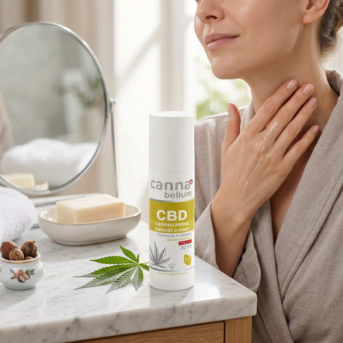 CBD Canneczema – Crème Visage & Cou Apaisante, 30 ml Cannabellum - CBDelys