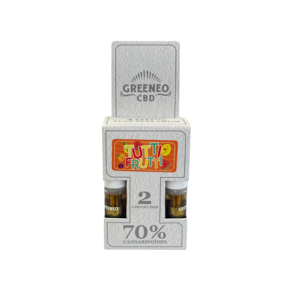 Cartouche e-liquide CBD full spectrum 70% - 2 pcs – GREENEO sans nicotine – détail 4