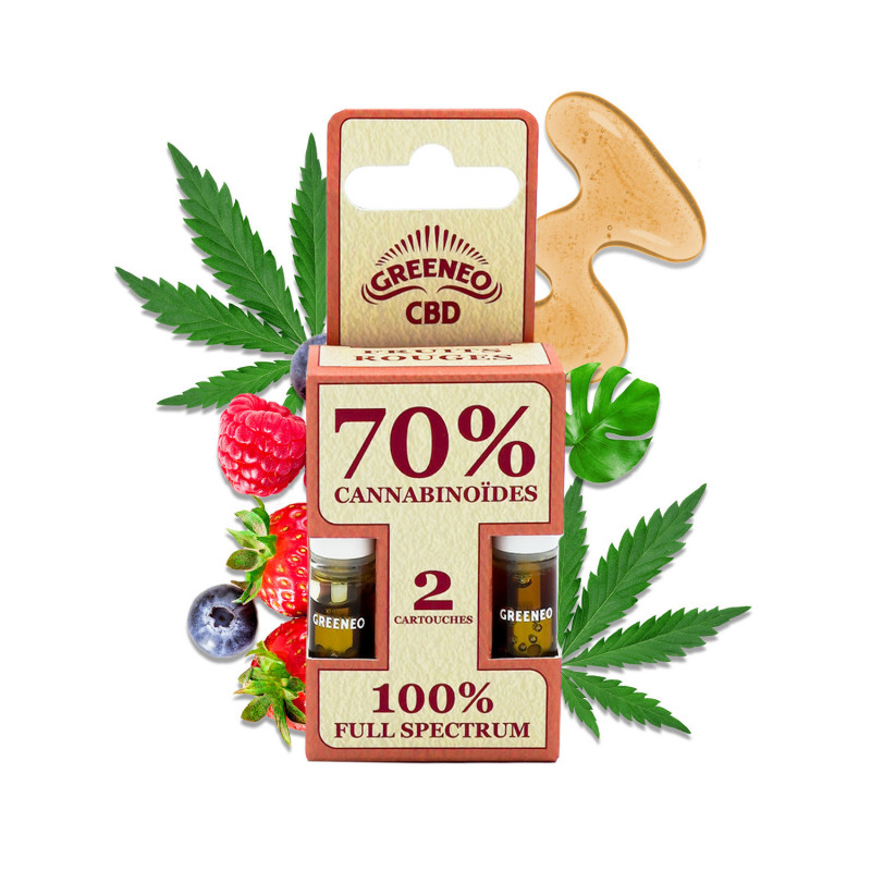 Cartouche e-liquide CBD full spectrum 70% - 2 pcs – GREENEO sans nicotine – détail 3