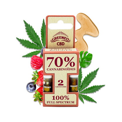 Cartouche e-liquide CBD full spectrum 70% - 2 pcs – GREENEO sans nicotine – détail 3