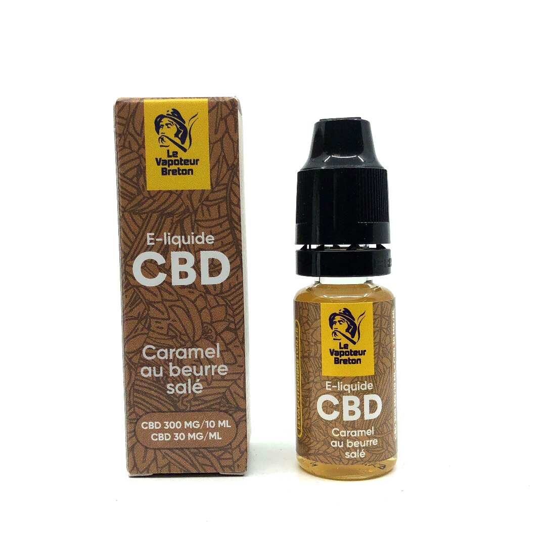 E-liquide CBD Caramel au beurre salé 300mg – 10ml sans nicotine – vue principale