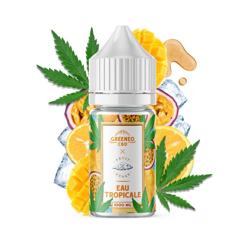 E-liquide CBD eau tropicale – GREENEO sans nicotine – 30 ml – vue principale
