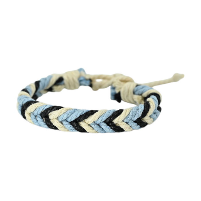 Bracelet en chanvre tressé multicolore – vue principale