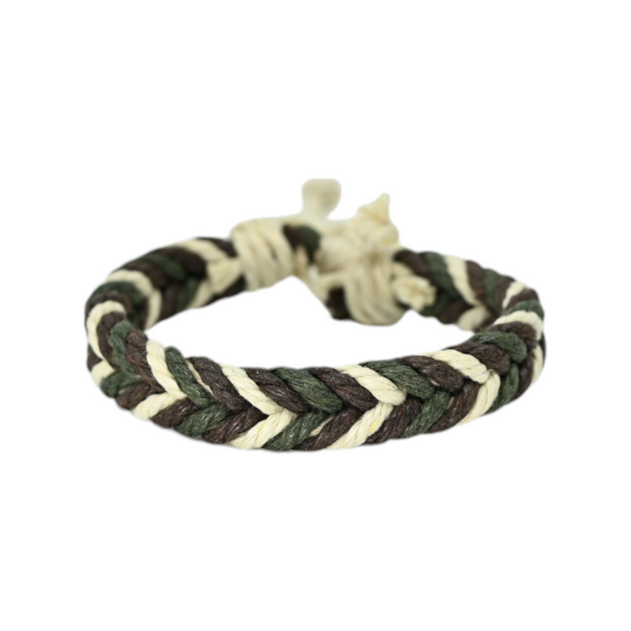 Bracelet en chanvre tressé mixte ajustable – vue principale