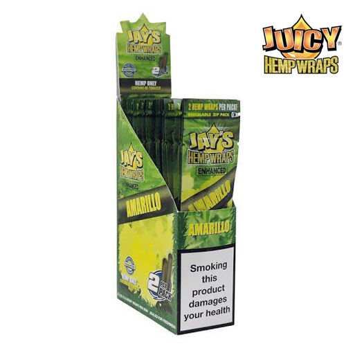Blunt de chanvre Amarillo Boîte de 25 paquets – JUICY JAY'S – vue principale
