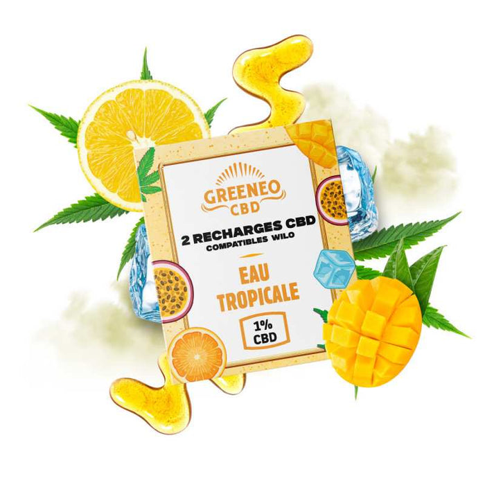 Cartouches CBD EAU TROPICALE - 2 pcs – GREENEO – vue principale