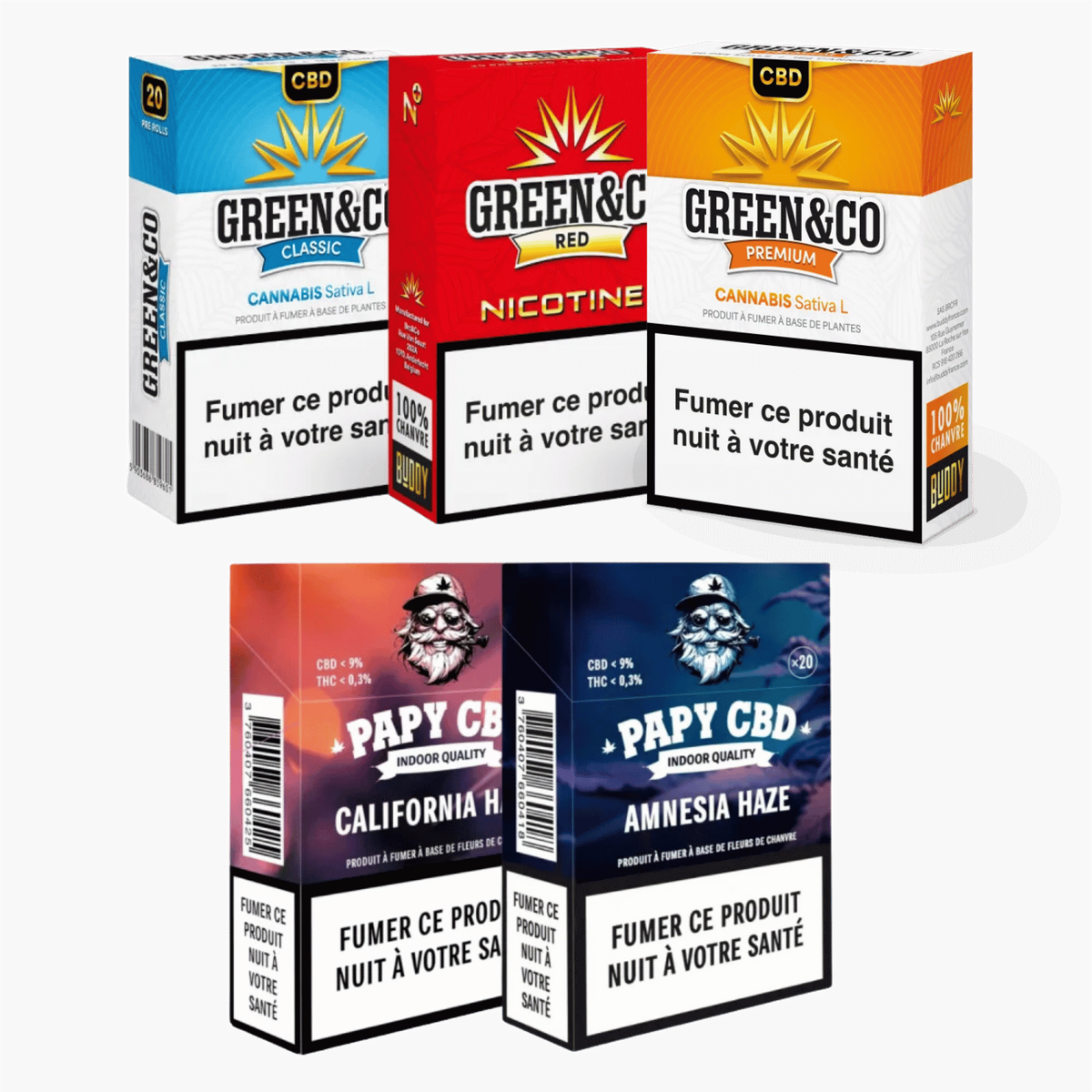 5 Cigarettes CBD Premium - Pack Découverte 1 - CBDelys