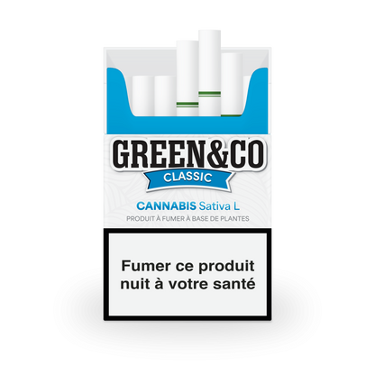 Cigarettes CBD Green&Co Classic - Pack de 20 Pre-Rolls - CBDelys