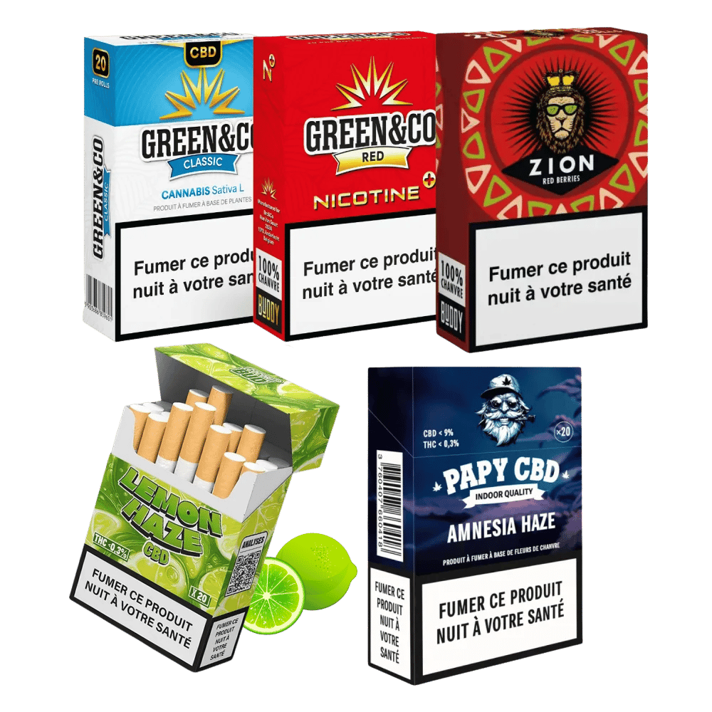 5 Cigarettes CBD Premium - Pack Découverte 2 - CBDelys