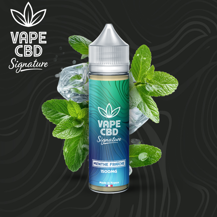E-liquide CBD Menthe Fraîche Vape CBD Signature 50ml – vue principale