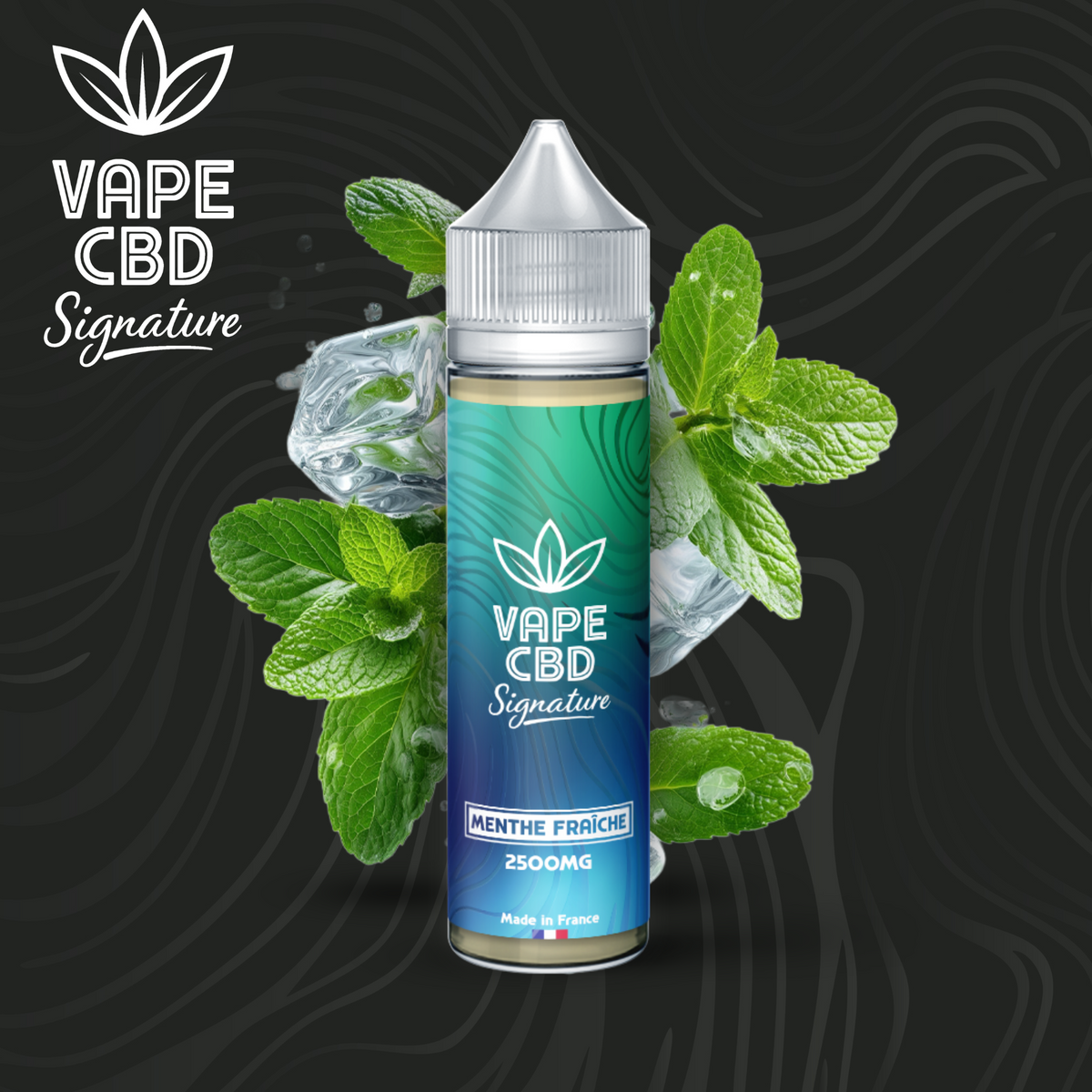 E-liquide CBD Menthe Fraîche Vape CBD Signature 50ml – détail 3