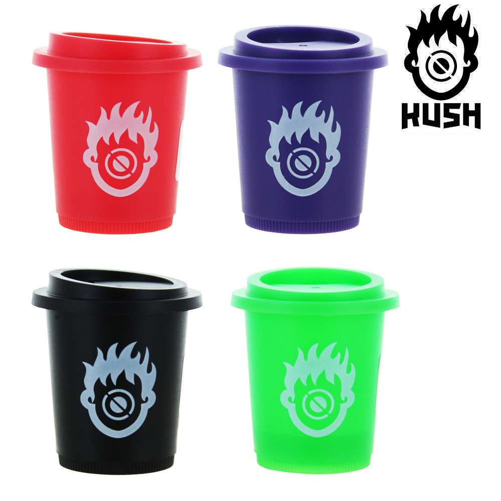 Lot de 18 Boites en plastique Kush avec mini Grinder – détail 2