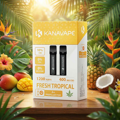 Pod CBD Kanavape Fresh Tropical 2x2ml - 400mg CBD