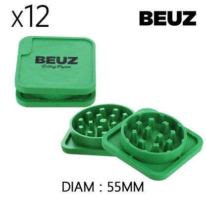 Boîte de 12 Grinders en chanvre 55 mm Kush Beuz Cubex – détail 3