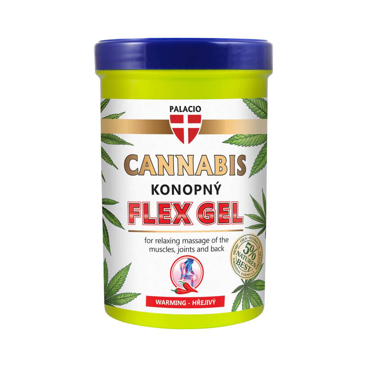 Gel de massage chauffant Flex au chanvre, 380 ml Palacio - CBDelys