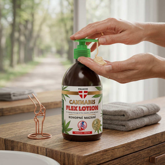 Lotion chauffante au chanvre avec pompe, 500 ml Palacio - CBDelys