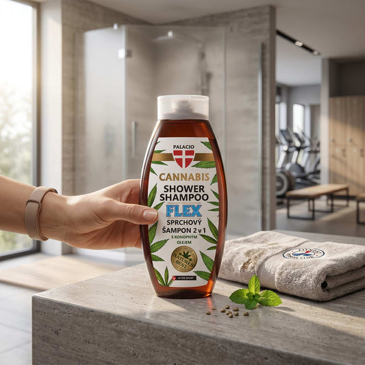 Shampooing Douche au Chanvre FLEX – Effet Frais, 500 ml Palacio - CBDelys