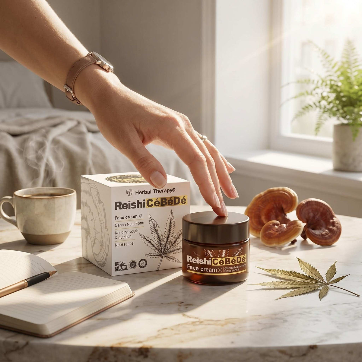 Reishi Crème de Jour Liftante CBD au Chanvre, 50ml Palacio - CBDelys