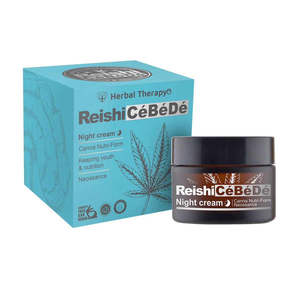 Crème de Nuit Lifting au Reishi et CBD, 50 ml Palacio - CBDelys