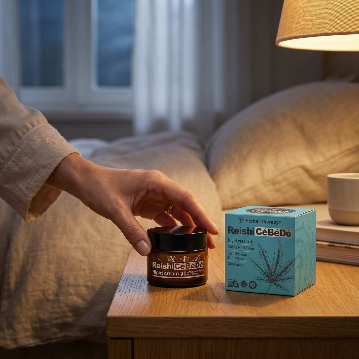 Crème de Nuit Lifting au Reishi et CBD, 50 ml Palacio - CBDelys