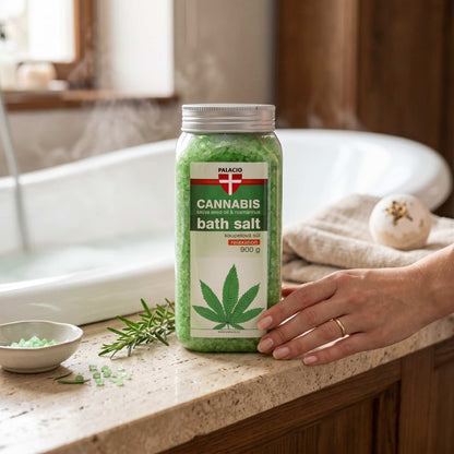 Sel de Bain au Cannabis & Romarin, 900 g Palacio - CBDelys