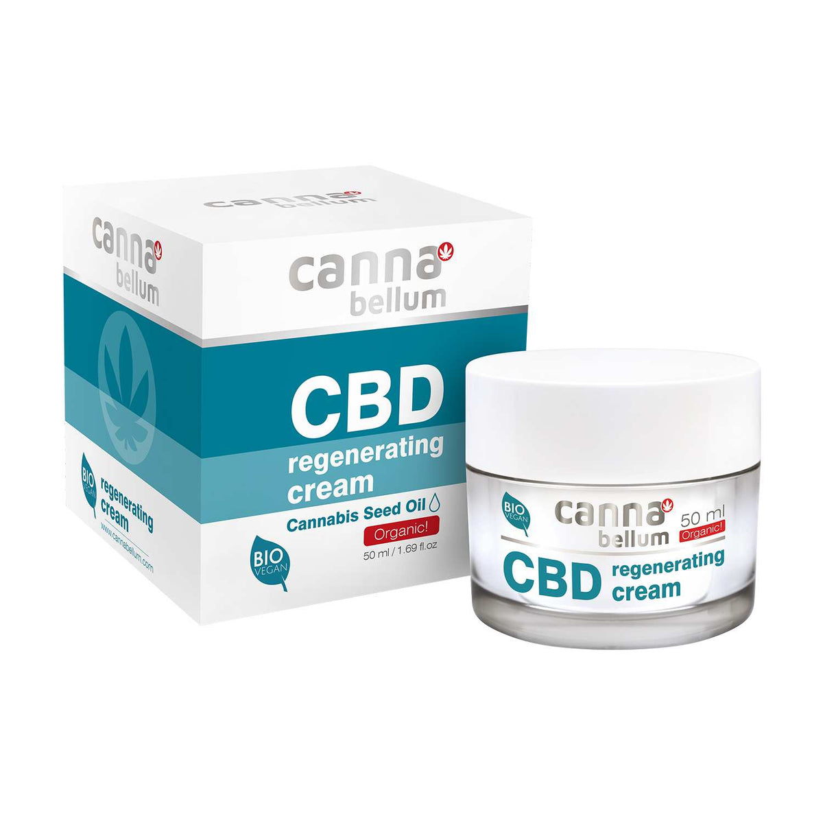 CBD Crème Régénérante Visage au Chanvre, 50 ml Cannabellum - CBDelys