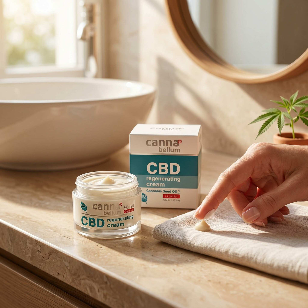 CBD Crème Régénérante Visage au Chanvre, 50 ml Cannabellum - CBDelys