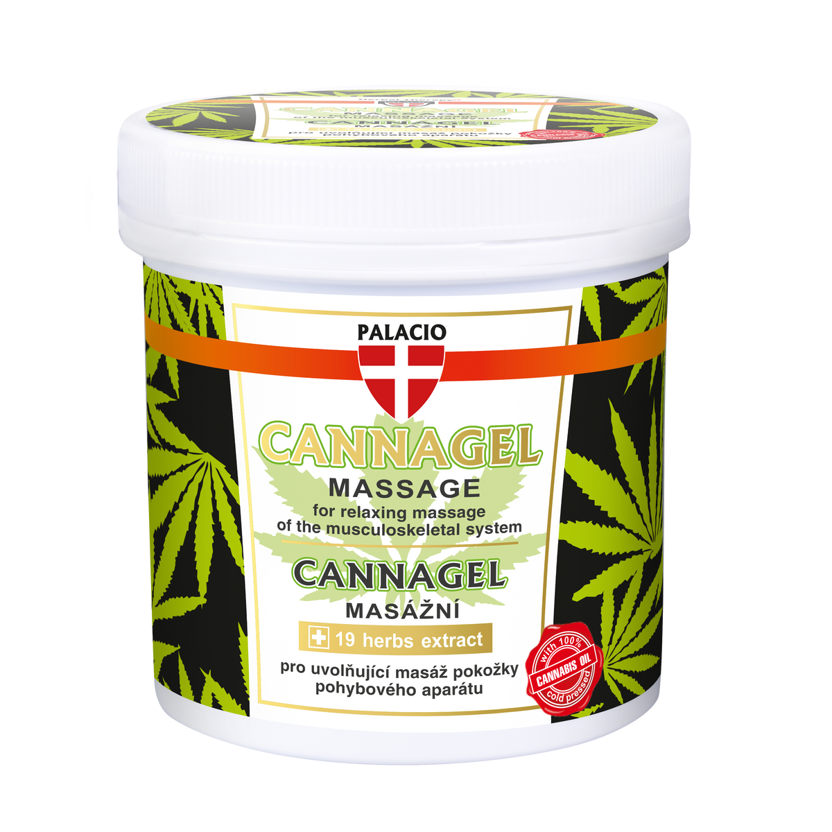 Gel de massage au chanvre CANNAGEL, 250 ml Palacio - CBDelys