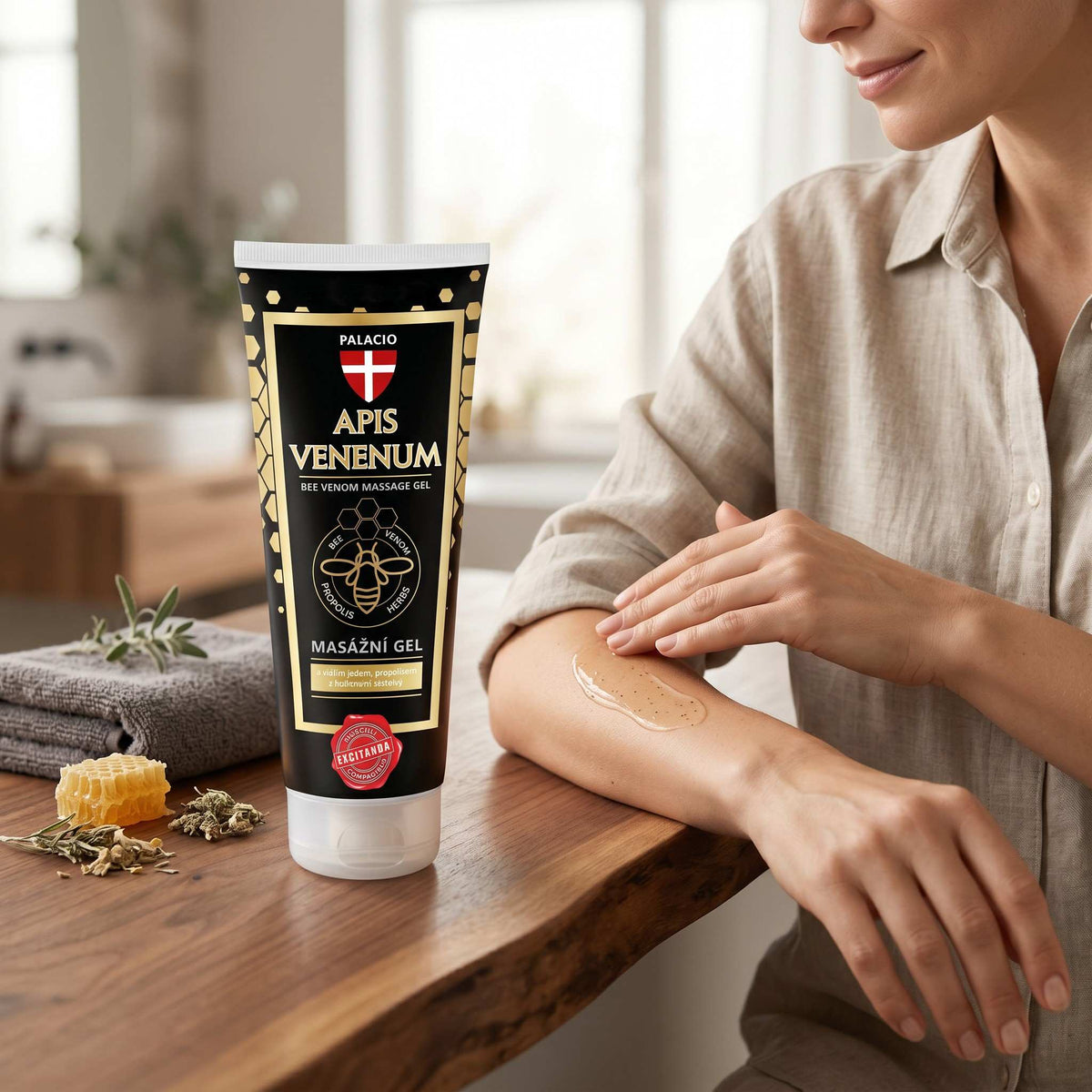 Gel de Massage au Venin d'Abeille - Tube, 200 ml Palacio - CBDelys