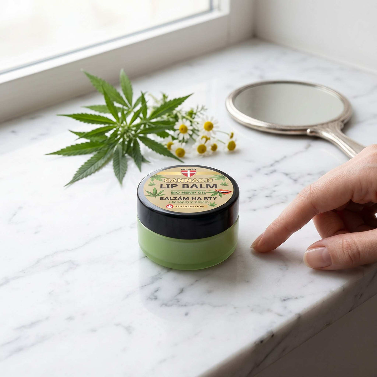 Baume à lèvres au chanvre BIO – Soin réparateur, 25 g Palacio - CBDelys