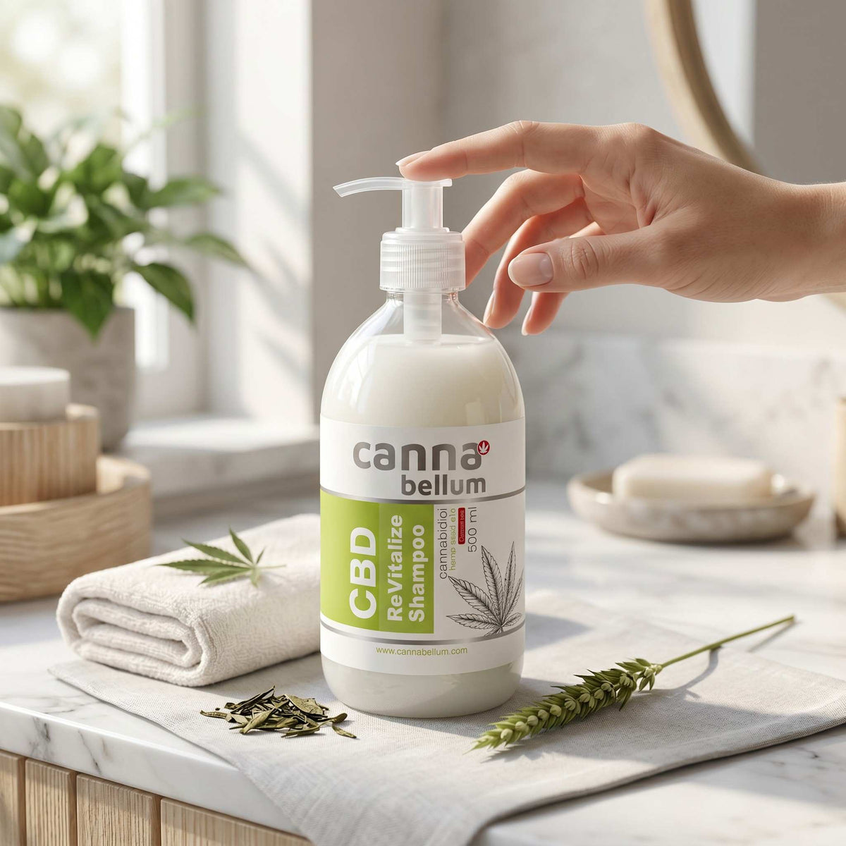 CBD ReVitalize Shampooing Capillaire au CBD, 500 ml Cannabellum - CBDelys