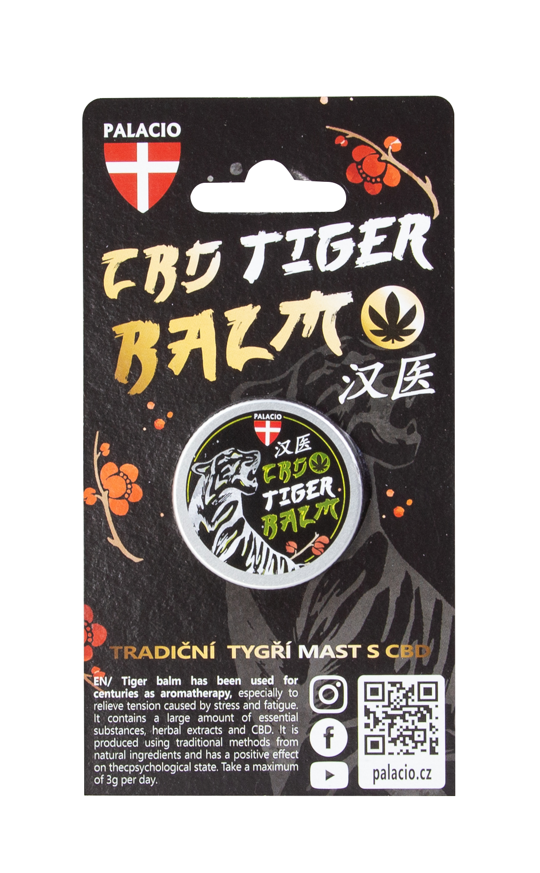 Tiger – Baume du Tigre au CBD & Huiles Essentielles, 15g Palacio - CBDelys