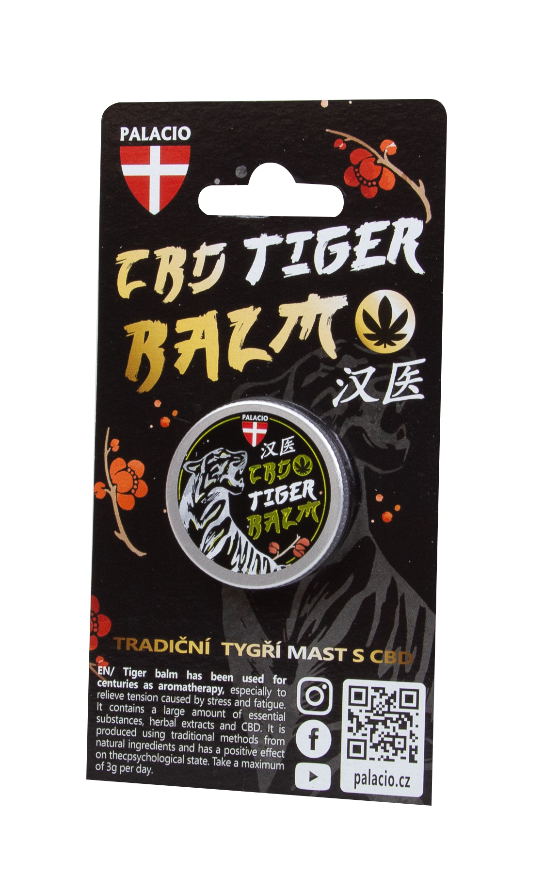 Tiger – Baume du Tigre au CBD & Huiles Essentielles, 15g Palacio - CBDelys