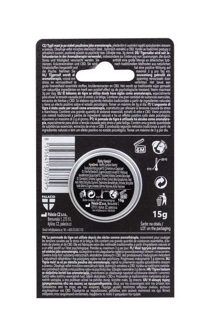Tiger – Baume du Tigre au CBD & Huiles Essentielles, 15g Palacio - CBDelys