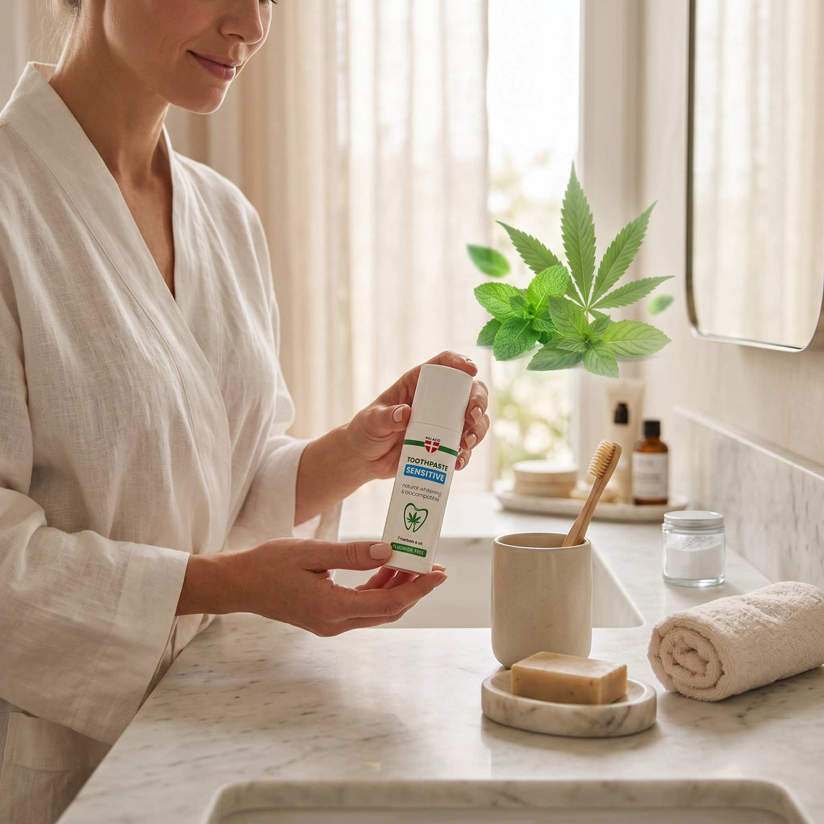 Dentifrice Sensitive à l'Huile de Chanvre & Hydroxyapatite Palacio - CBDelys