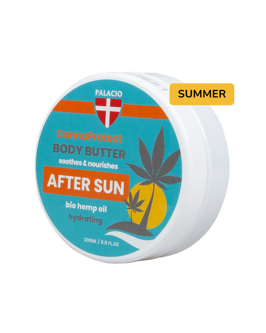 CannaProtect Beurre Corporel Après-Soleil au Chanvre, 200 ml Palacio - CBDelys