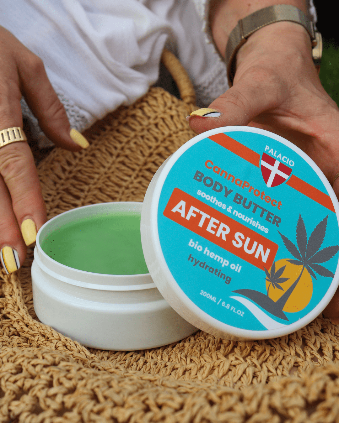 CannaProtect Beurre Corporel Après-Soleil au Chanvre, 200 ml Palacio - CBDelys