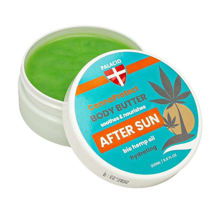 CannaProtect Beurre Corporel Après-Soleil au Chanvre, 200 ml Palacio - CBDelys