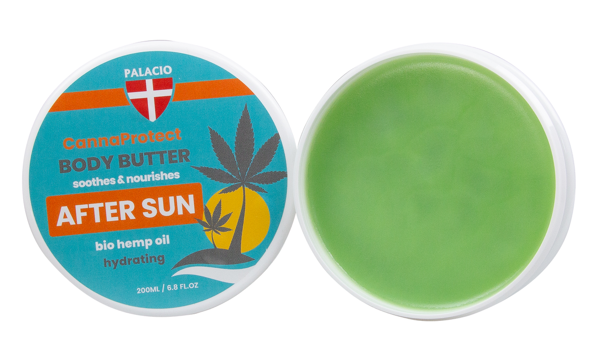 CannaProtect Beurre Corporel Après-Soleil au Chanvre, 200 ml Palacio - CBDelys