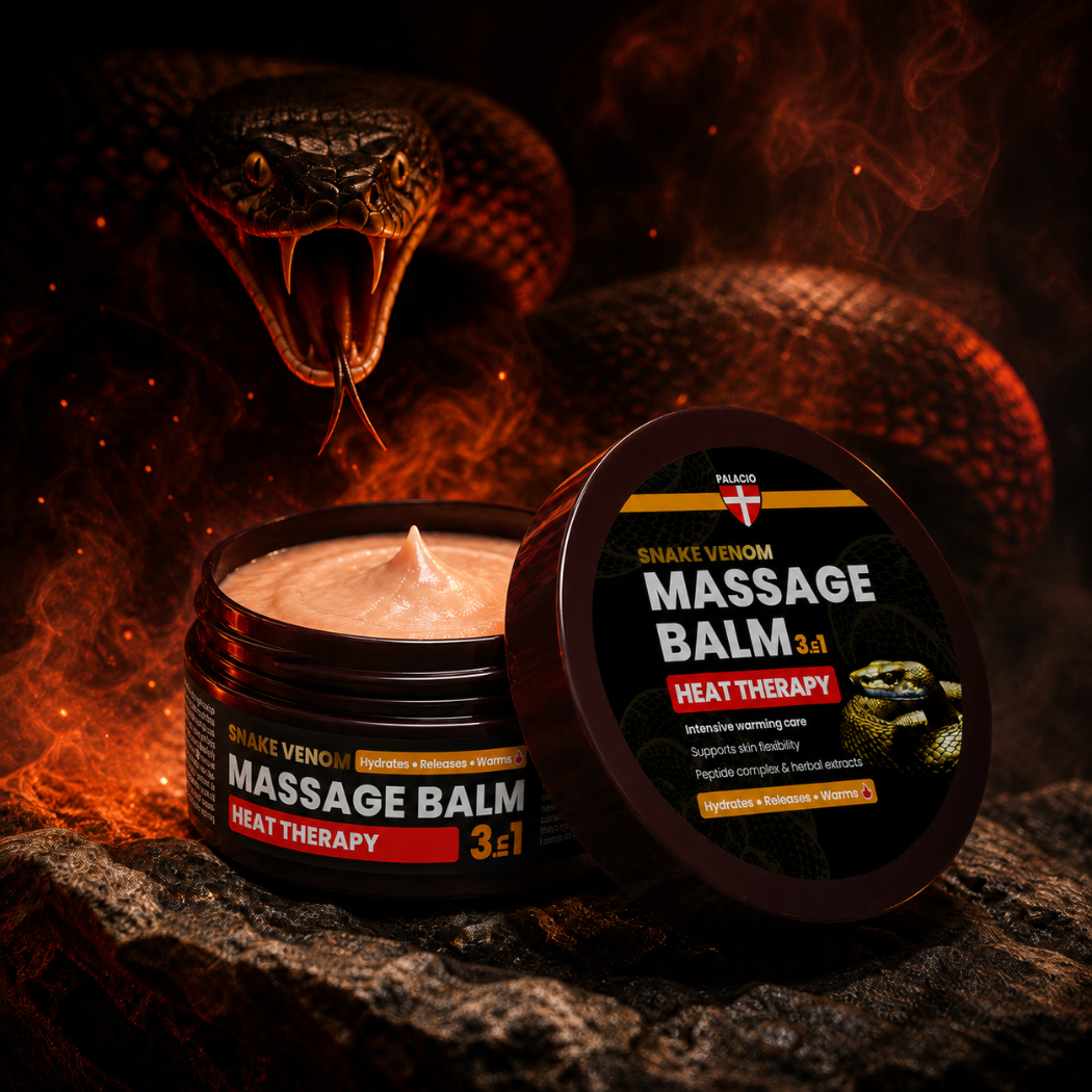 Baume de Massage Chauffant Heat 3-en-1 au Venin de Serpent, 300 ml Palacio - CBDelys