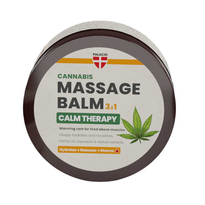 Baume de Massage Calm 3-en-1 Chauffant à l'Huile de Chanvre Palacio - CBDelys