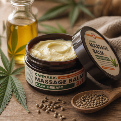 Baume de Massage Calm 3-en-1 Chauffant à l'Huile de Chanvre Palacio - CBDelys
