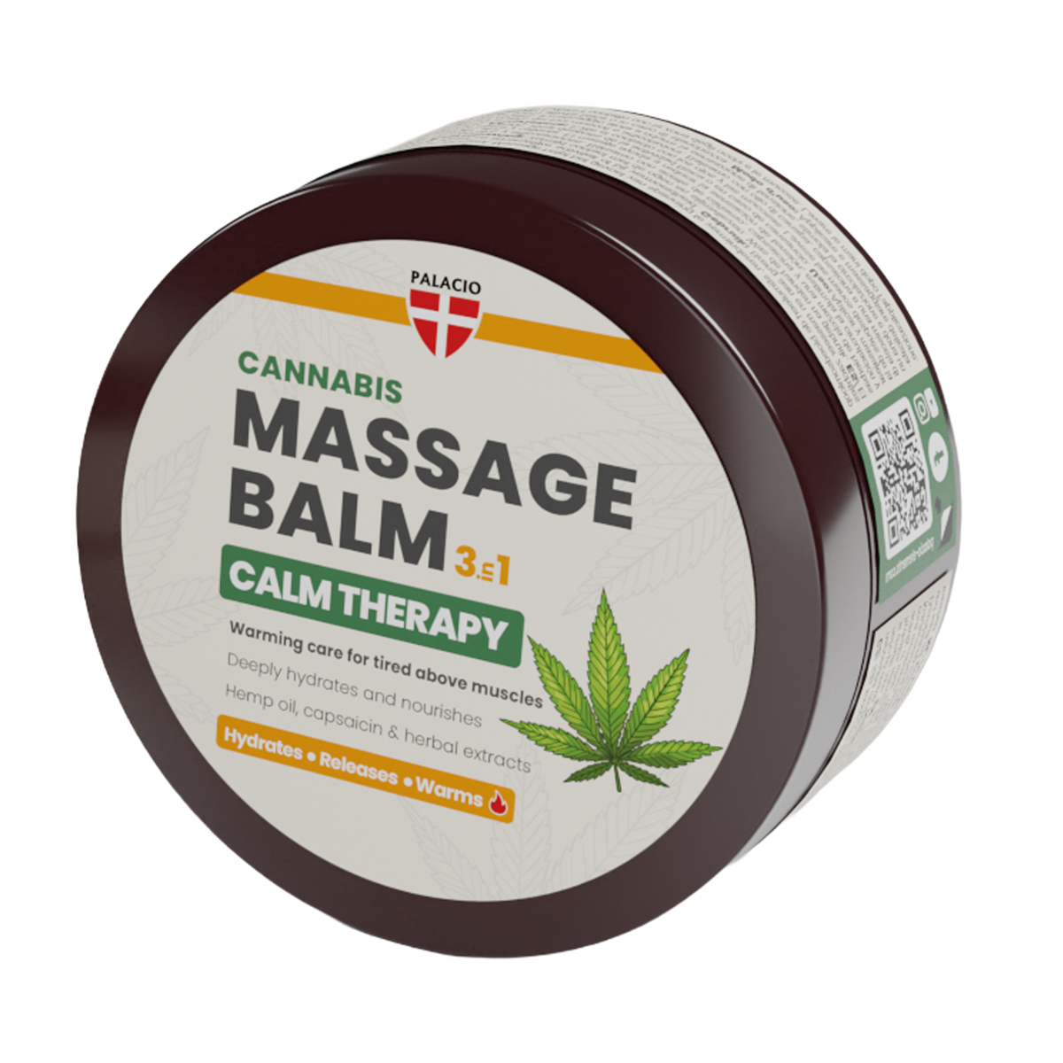 Baume de Massage Calm 3-en-1 Chauffant à l'Huile de Chanvre Palacio - CBDelys