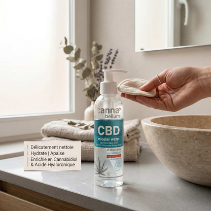 Eau Micellaire CBD – Nettoyant Visage Doux, 200 ml Cannabellum - CBDelys