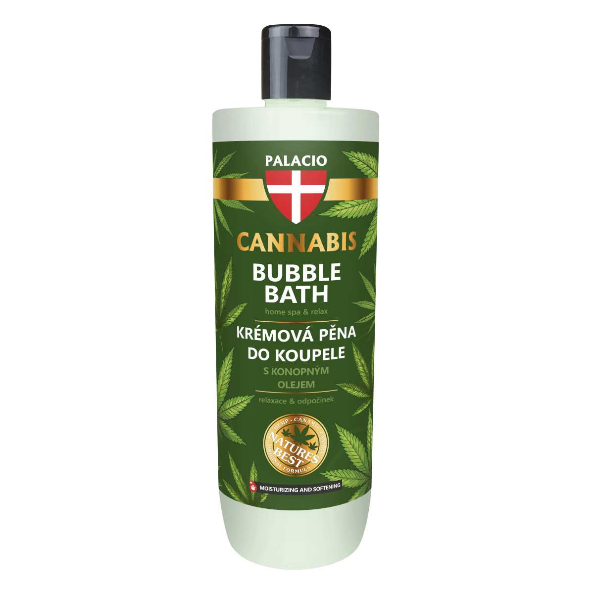 Bain Moussant au Chanvre Cannabis - Détente & Soin, 500 ml Palacio - CBDelys