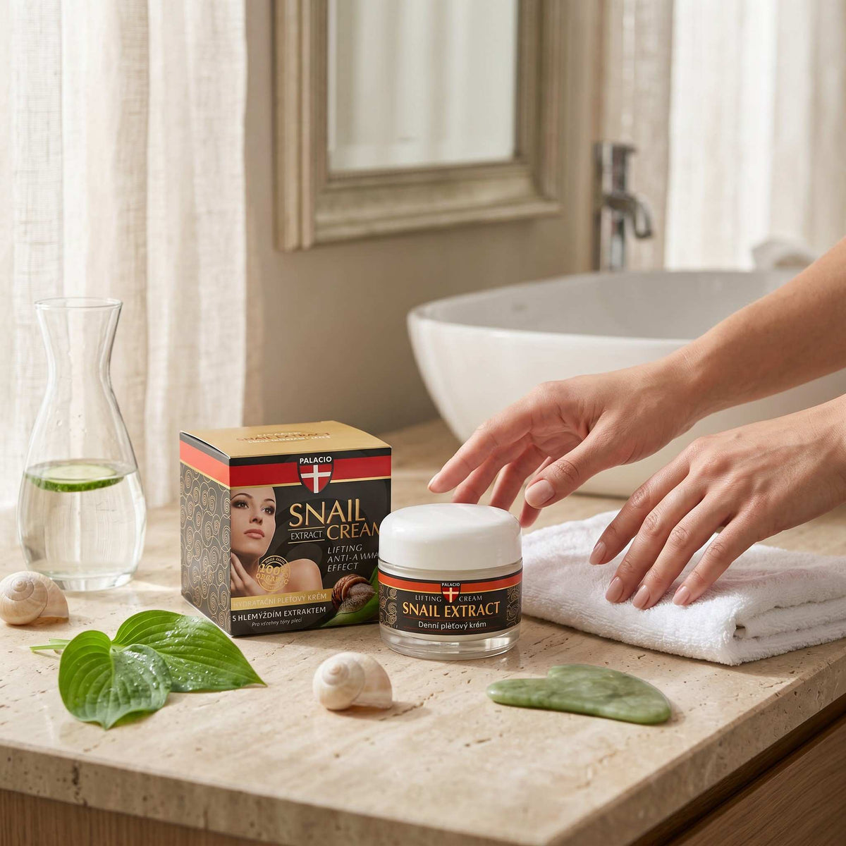Crème anti-rides à l'extrait d'escargot 50 ml PALACIO - CBDelys