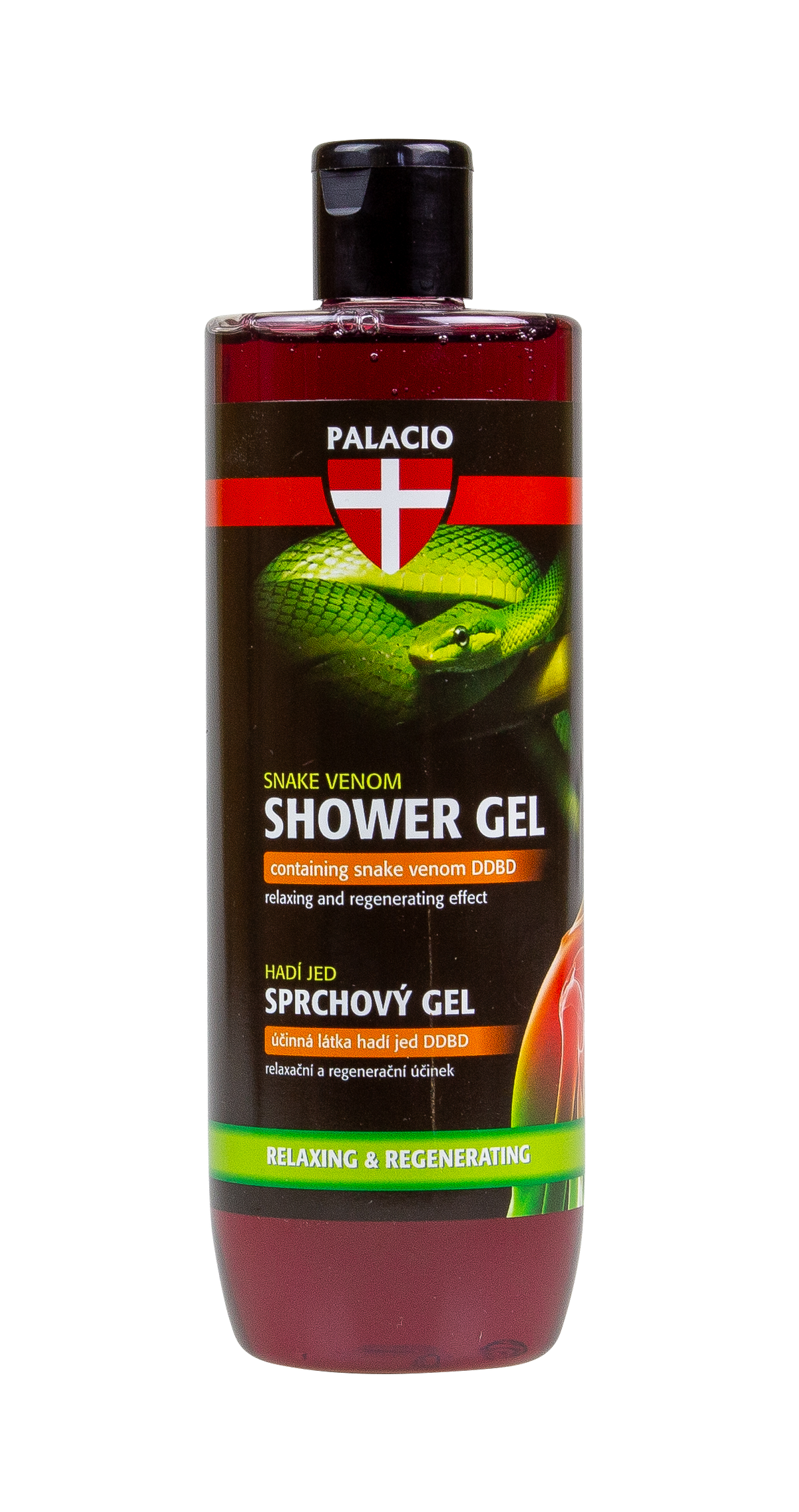 Gel douche au venin de serpent 500 ml, peau détendue PALACIO - CBDelys